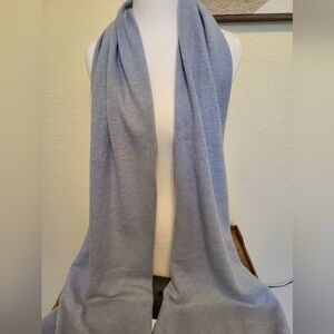 Tahari 100% Cashmere Light Blue Scarf